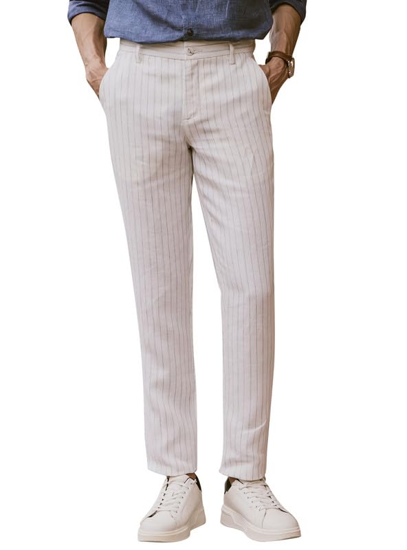 andamen Men's Casual Linen Woven Trouser-picture-40