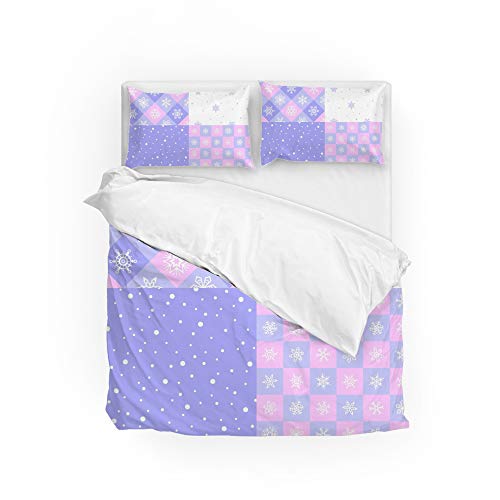 Housse de couette géométrique rose lilas pour sublimer vos nuits de douceur - 2