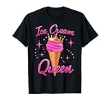 Ice Cream Queen Cute Summer Squad Sparkle Birthday Girl T-Shirt