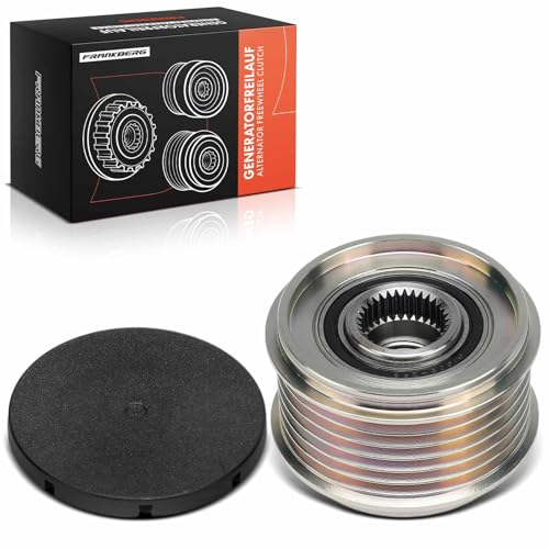 Image of Frankberg Alternator Freewheel Clutch Pulley with 6 grooves Compatible with Megan.e CC Megan.e II III IV Sander.o II Sander.o/Stepway II Clio IV V Captu.r I II Replace# 231002543R