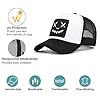 Enwokran Baseball Cap Mens Quirky Bizarre Embroidery Hats Unisex, Hip Hop Trucker Caps Adjustable Mesh Back UPF 50+ UV Protection Summer Sun Hat Sports Cap (A_Black White) #1