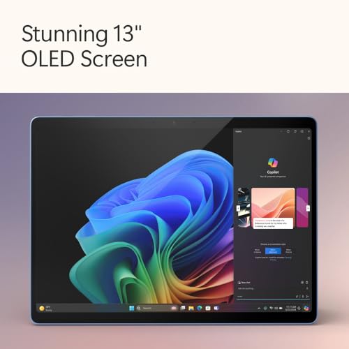 Image of Microsoft Surface Pro 2-in-1 Laptop /Tablet (2024), Windows 11 Copilot+ PC, 13 inch Touchscreen OLED Display, Snapdragon X Elite (12 Core), 16GB RAM, 1TB Storage, Sapphire