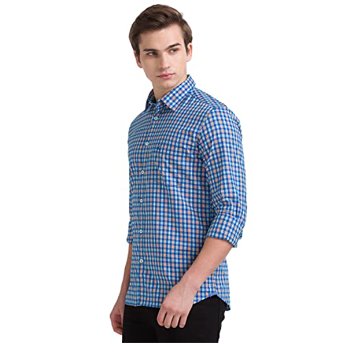 Image of Parx Men's Checkered Slim Fit Shirt
