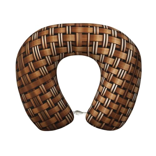 BDDFN Almohada de mimbre tejida con estampado de cuadrícula Wonder Plus, regalo de viaje, comodidad para tus viajes, películas y trabajo