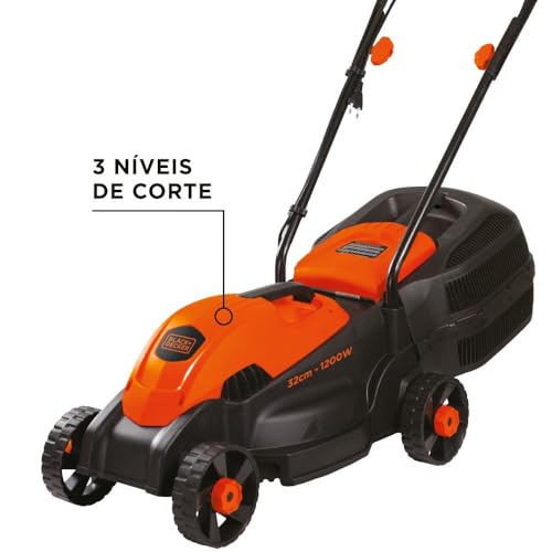 Black Decker Cortador de Grama, Ideal para Jardins e Gramados, Modelo GR1000, Potência 1200W, 220V