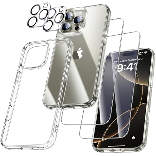 Transparente Schutzhülle Für IPhone 16 Pro (6,3 Zoll) – Mit Kamera-Objektivschutz & Nacktem Metallgefühl
