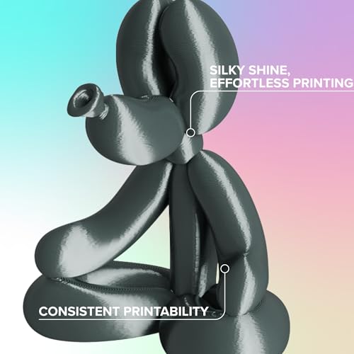 Image of Polymaker Panchroma Silk PLA Filament 1.75mm, 1kg, Gunmetal Grey | Neatly Wound, High-Gloss Finish PLA, Easy Print & Smooth Feeding, Compatible with Bambu Lab & Most 3D Printers