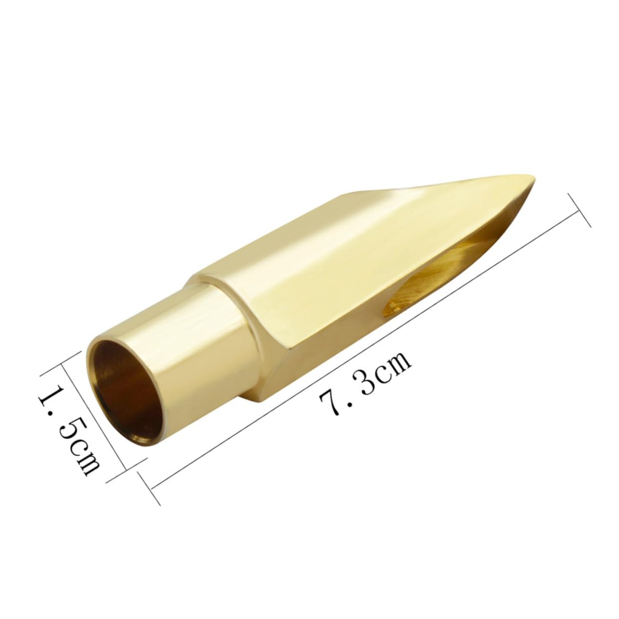 Bocchino Sax G1 Soprano in Metallo Oro per Sassofono | 6 Fori, Finitura Dorata, Accessorio Singolo, Linea per Strumenti a Fiato Soprano