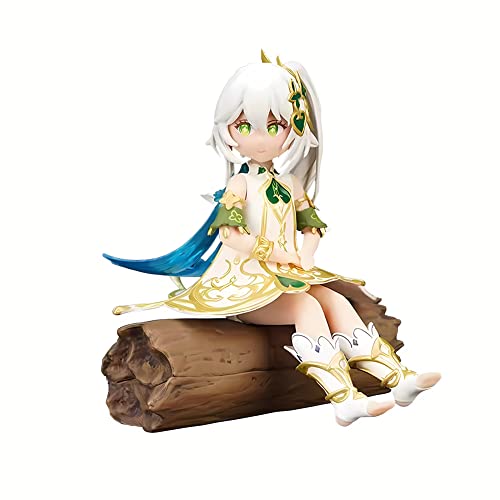 Zhongkaihua Game Character Nahida Figure Anime Action Figure Statue Sumeru Buer Cute Mini Figurine 13CM Tree Stump Sitting Model Ornaments