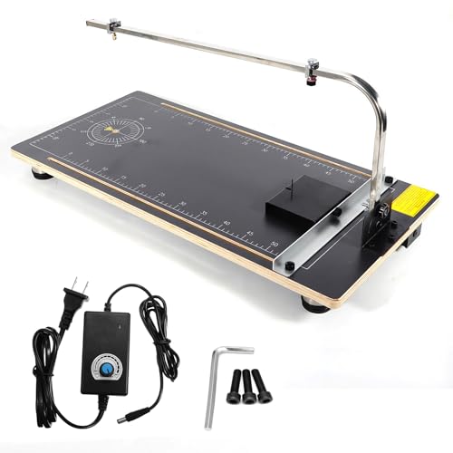 WYDDDARY Vertical Foam Cutting Machine Hot Wire Foam Cutter with 15x30.7inch/38 * 78cm Black Table for Foams Sponge Pearl Cotton KT Board 110V 24W