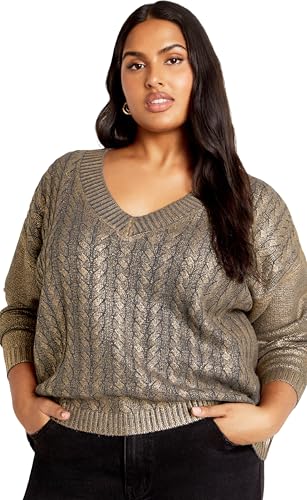 Image of City Chic Plus Size Jumper Iliana in Silver