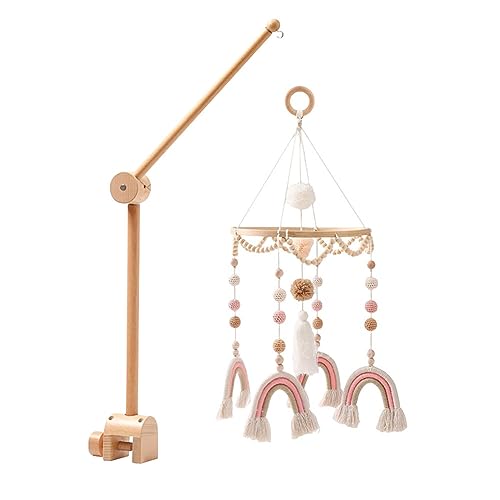 Mobile bébé bois Surakey et carillon de vent étoile en tricot pour chambre