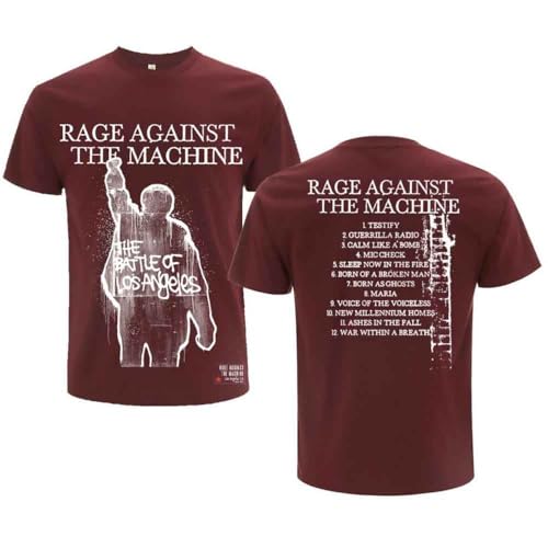 Rage Against The Machine T-Shirt Bola Album Cover Maroon Rouge M vêtement musique vintage