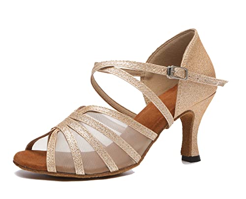 Chaussures de danse latine en maille confortables pour soirées et fêtes