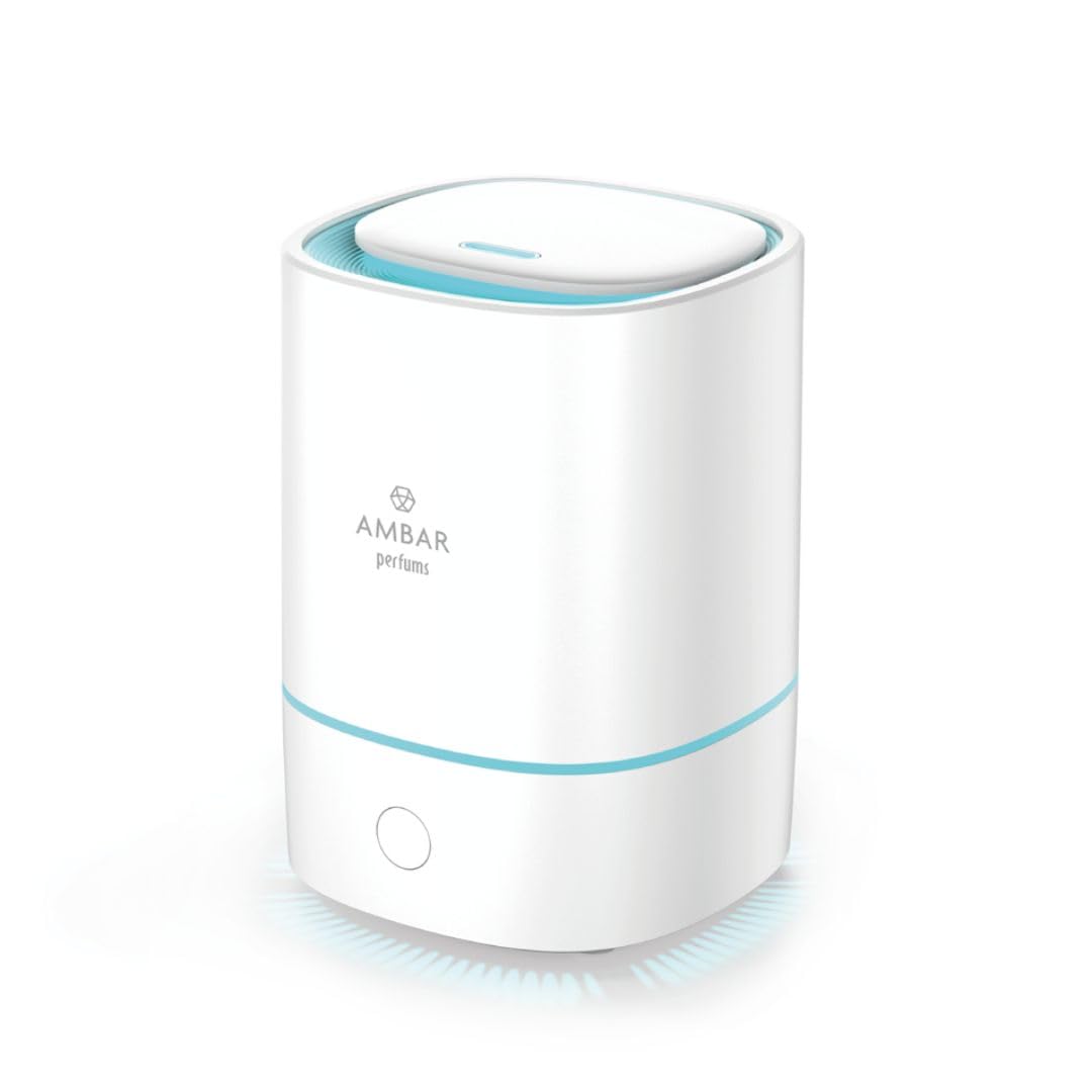 Umidificatore e diffusore di aromi ambra LED, aromaterapia a ultrasuoni, per camera da letto e ufficio, silenzioso, luce ambientale, compatibile con oli essenziali, USB (quadrato)