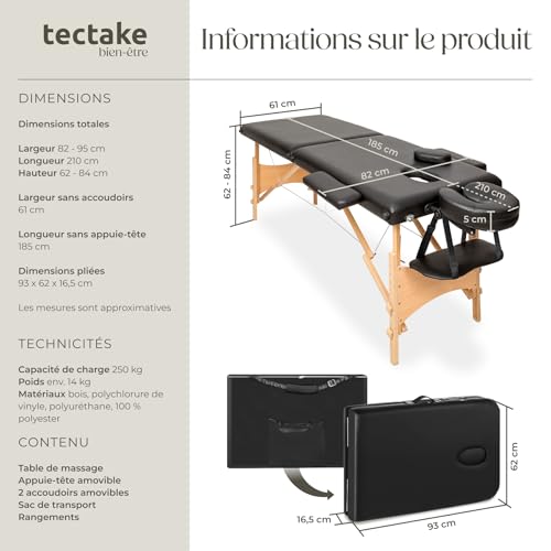 Table de Massage 2 Zones Pliante – Image 3