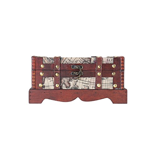 Schatztruhe HMF 6408-123 aus Holz, 23 x 13 x 11 cm