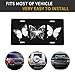 White Butterflies On Black License Plate, Decorative Car Front License Plate, Aluminum Novelty License Plates Vanity Tag Metal Car Plate for Women Men 6 X 12 Inch