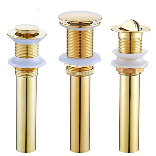 Escurridor de lavabo dorado con rebosadero para cuarto de baño 3