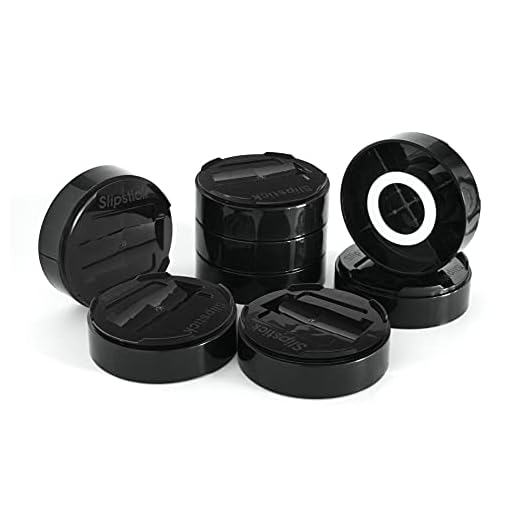 Slipstick CB657 Stack-Its 1 Inch Adjustable Bed Furniture Risers (Set of 8) Lifts Height 1", 2", or 3"-Heavy Duty, Black