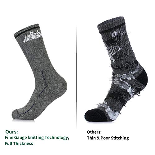 Innotree 3 Pack Men's Full Cushioned Hiking Walking Socks, Men's Crew Socks #TOP3