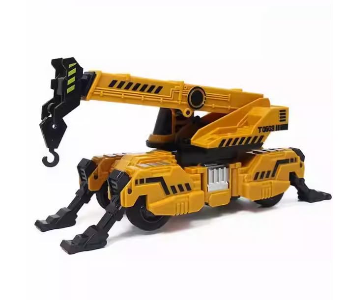 Image of Friction Powered Lifting Crane Kids Boys Girls 360 Degree Rotating Crane Model Toy Construction Truck for 2+ Years Old Pull Back Vehicles