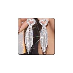 A1:rhinestone heart earrings