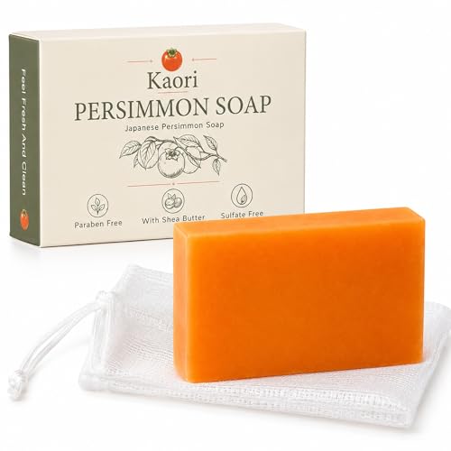 RunMDeal Kaori Persimmon Soap for Old People Smell Japanese Persimmon Soap for Body Odor Natural Deodorant for Men & Women Gentle On All Skin Types