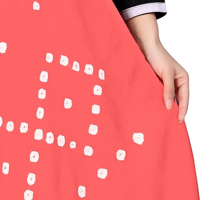 Image of Women Cotton Hand Printed Bandhani Design Dupatta | Ethnic Tie Die Print Dupatta (LENGTH 2.10M)