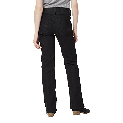 Riders by Lee Indigo Women's Pull On Waist Smoother Bootcut, Black, 123