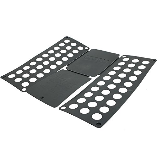 Styleys Plastic Adjustable Clothes Folder T Shirt Flip Fold Folding Board Fast Laundry Folder Clothing Flipfold (S1140_Black), Pack Of 1 Count