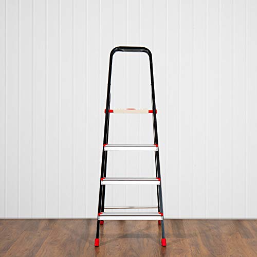 Image of Prestige PCBL Cleanhome Aluminium Ladder, 4 Steps -Multicolor