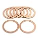 X AUTOHAUX 8pcs 40mm Inner Dia Copper Washers Flat Sealing Gaskets Ring for Car