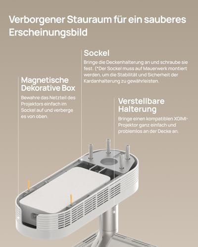 XGIMI-Deckenhalterung, Entwickelt Beamer, Einfache Montage, Flexible Anpassung, Projektorständer passt in die Inneneinrichtung, Ceiling Mount