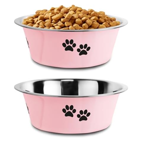 SOUXU Stainless Steel Non-Slip Dog Bowl 3.6 Cups Cover