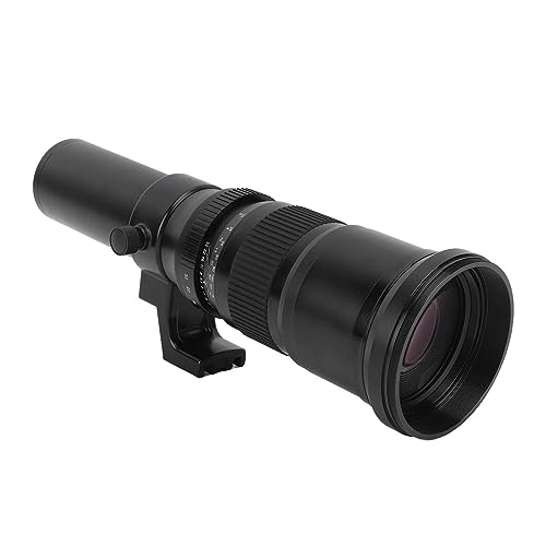 Teleobjetivo de 500 Mm F/6,3 para Astrofotografía, Diseñado con Refractor Acromático, Cuerpo de Aleación, Enfoque Fijo con Anillo Adaptador T2 NEX (Black)