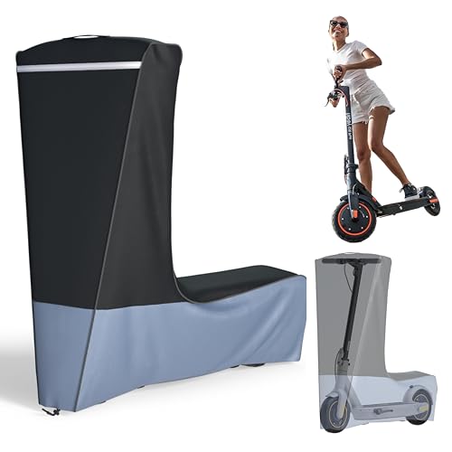 Electric Scooter Cover (300W-3000W) - All Season Universal Fit Better Fit Design Heavy Duty Oxford Fabric Dustproof Windproof Protection (Black Grey)(54X28X52)