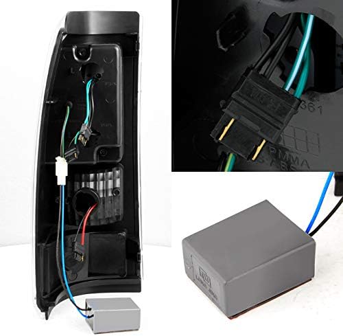 AKKON - For [Black - Full LED Style] 2003-2006 Chevy Silverado Fleet Side | 2004-2006 GMC Sierra LED Taillights