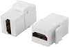 Acoplador keystone HDMI TENINYU, (2 piezas) inserción de jack keystone HDMI, adaptador acoplador HDMI hembra a hembra chapado en oro - blanco 3