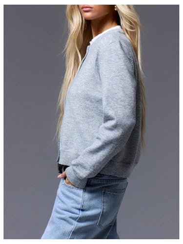 SOLY HUX Women's Lightweight Cardigans Long Sleeve Shirts Button Down Casual Sweater Tops3