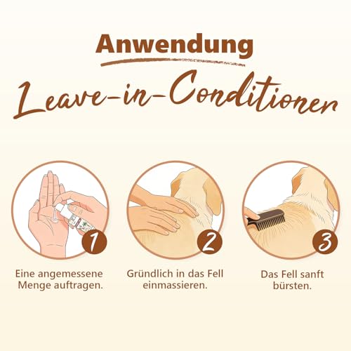 UNEK Fellpflegeöl für Hunde & Katzen | 30ml Leave-in-Conditioner mit Kokosduft, Kokos- & Jojobaöl, Sanftes Entwirren & Glätten, Für Glänzendes Fell & Alle Haut- & Felltypen