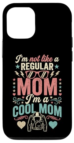 I'm Not Like A Regular Mom I'm A Cool Mom Retro Edgy �X�}�z�P�[�X iPhone 12/12 Pro �p