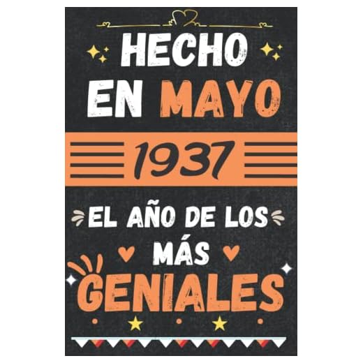 CUADERNO, HECHO EN MAYO 1937 El Año De Los Más Geniales: Regalo de 85 cumpleaños para mujeres y hombres, ideas de 85 cumpleaños... un cumpleaños... ... regalo de 85 cumpleaños para él/ella.