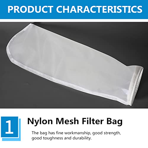 7Inch Ring 400 Micron Nylon Monofilament Mesh Filter Bag,7" X 32" Liquid Filter Sock (400Micron 7" X 32“) #TOP1
