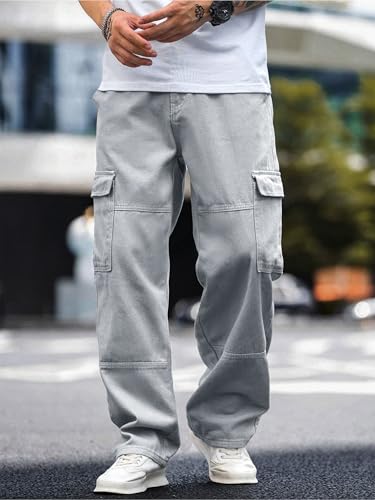 Image of Noble Monk Men's Cargo Pant | Drawstring | Solid Cargo | Multi Pockets Trackpant