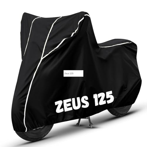 Image of Bike Cover for Zeus 125 100% Waterproof, Dustproof & Scratch Resistant| Fully Bottom Elastic UV Resistant Heavy Duty Body Cover | All Weather Outdoor Use