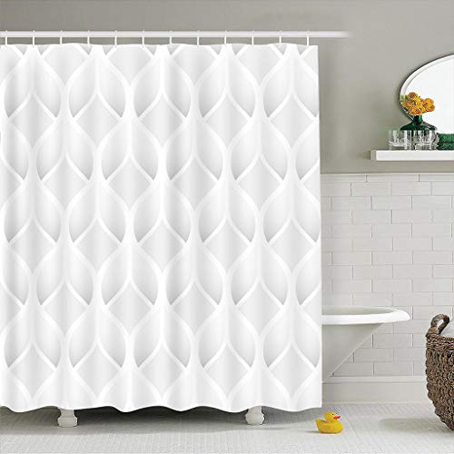 Rideau de douche imperméable et lavable en polyester résistant aux moisissures de douche