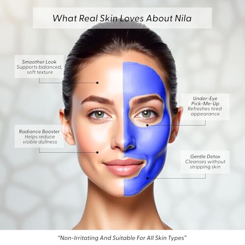 Image of Moroccan Nila Powder | 100% Natural Indigo Blue Powder for Skin Brightening, Soothing & Detox | Traditional Moroccan Hammam Beauty Treatment for Face & Body Care (100grams)