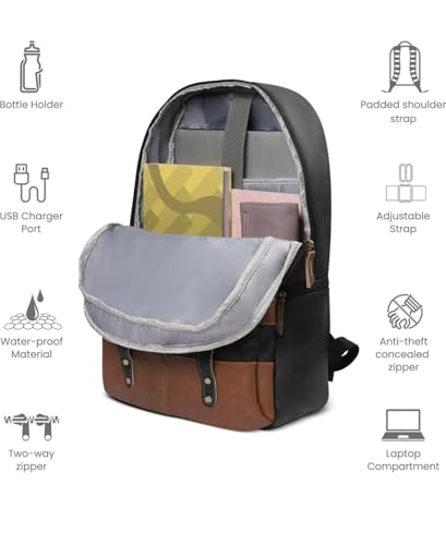 Image of Laptop Bag for Men Office Use 20 Litre | Laptop Backpack for Men Waterproof with USB Charging | Office Bag for Man with Laptop Compartment | Travel Backpack Bag for Man