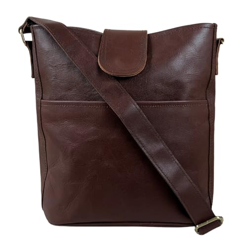 Madosh, Leather Bucket Purse Crossbody Hobo Bag Women Messenger Office Handbag Crossover Purse2